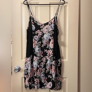 Volcom Black and Pink Floral Versatile Piece
